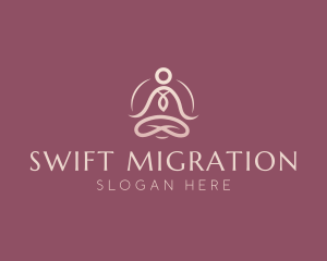 Lotus Pose Meditation logo design