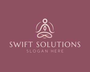 Lotus Pose Meditation logo design