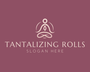 Lotus Pose Meditation logo design