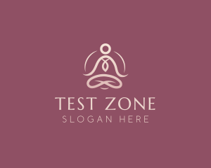 Lotus Pose Meditation logo design