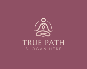 Lotus Pose Meditation logo design