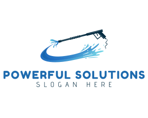 Pressure Washer Water logo design