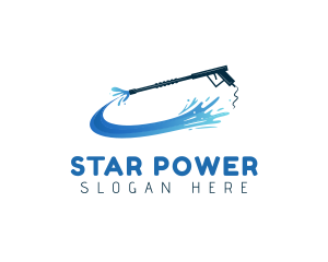 Pressure Washer Water logo design