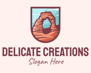 Delicate Arch Emblem logo design