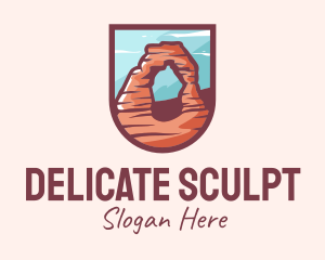 Delicate Arch Emblem logo design