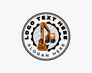 Excavator Heavy Equipment Logo