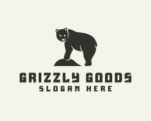 Wild Grizzly Bear logo design