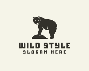 Wild Grizzly Bear logo design