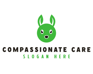 Rabbit Bunny Leaf logo