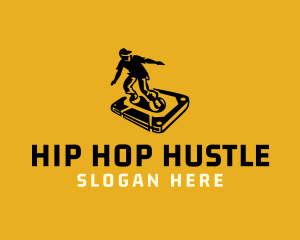 Hip hop Casette Skater logo design