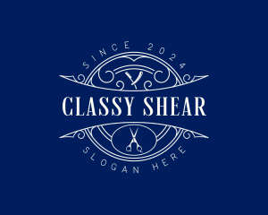 Classic Hairdresser Shears logo design