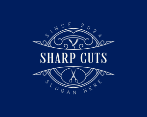 Classic Hairdresser Shears logo design