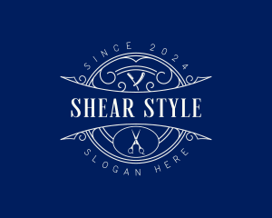 Classic Hairdresser Shears logo design