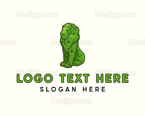 Lion Topiary Plant Logo