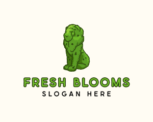 Lion Topiary Plant logo design