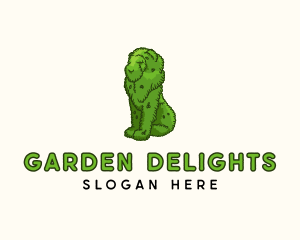 Lion Topiary Plant logo design