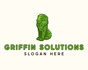 Lion Topiary Plant logo design