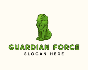 Lion Topiary Plant logo design