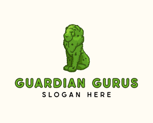 Lion Topiary Plant logo design