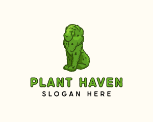 Lion Topiary Plant logo design