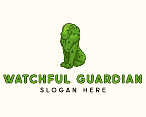 Lion Topiary Plant logo design