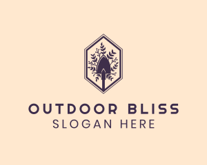 Leaf Shovel Gardening logo design