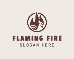 Chicken Flame Grill logo design