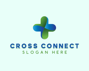 Health Clinic Cross  logo design