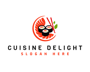 Sushi Sashimi Food logo design