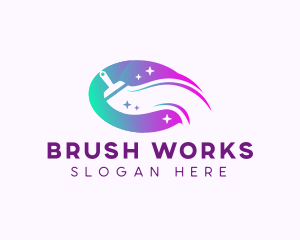 Paint Brush Painting logo design