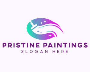 Paint Brush Painting logo design