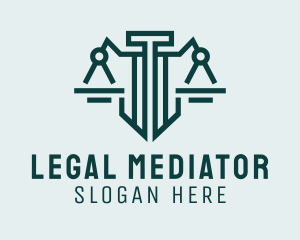 Lawyer Notary Scales logo design