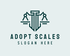 Lawyer Notary Scales logo design