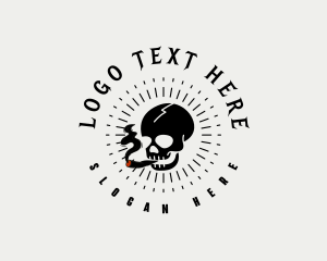 Skull Cigarette Vice Logo