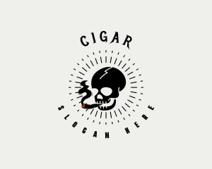 Skull Cigarette Vice logo design