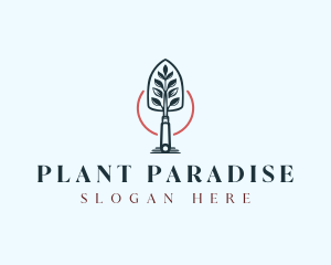 Garden Trowel Plant  logo design