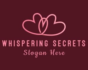Pink Intimate Heart Couple logo