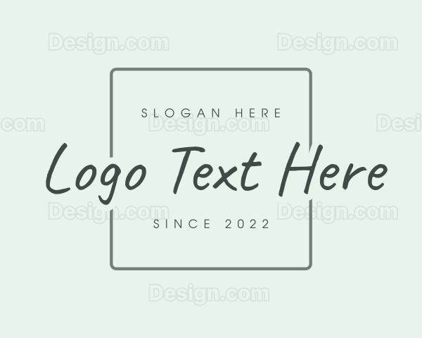 Luxury Fashion Boutique Wordmark Logo