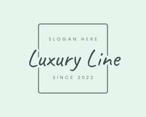 Luxury Fashion Boutique Wordmark logo design