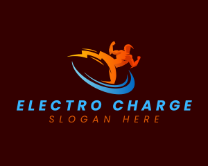 Electric Athlete Kick logo design