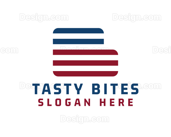 Patriotic Stripe Letter B Logo