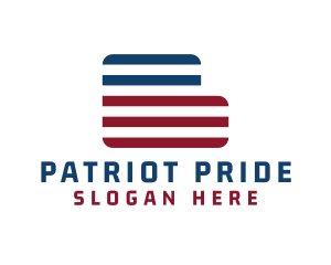 Patriotic Stripe Letter B logo