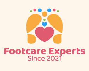 Foot Massage Heart logo design