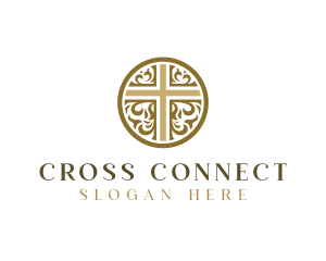 Catholic Church Cross logo design