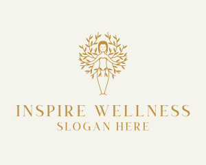 Woman Yoga Wellness logo design