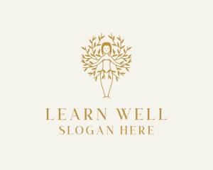 Woman Yoga Wellness logo design