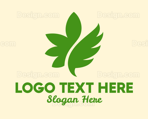 Green Floating Leaf Logo