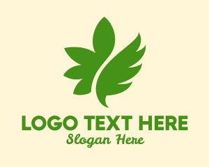 Green Floating Leaf  logo