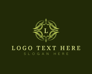 Elegant Leaves Wreath  logo