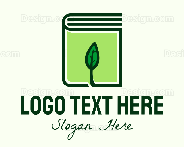 Eco Leaf Book Logo